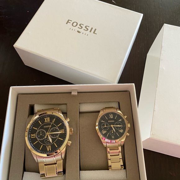 Fossil Couple Watch Gift Set Bq2400set - Picture 3 of 4